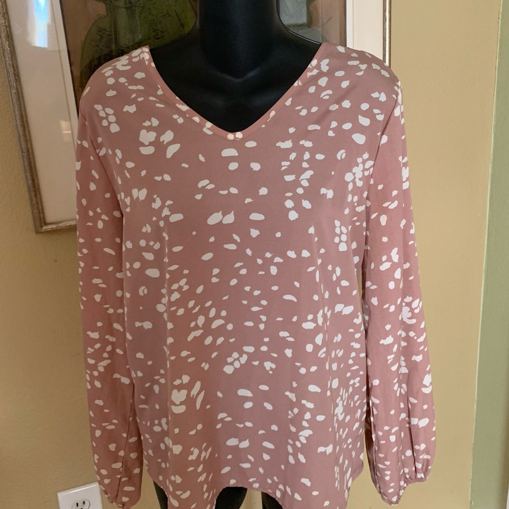 Women's Pink Patterned Top